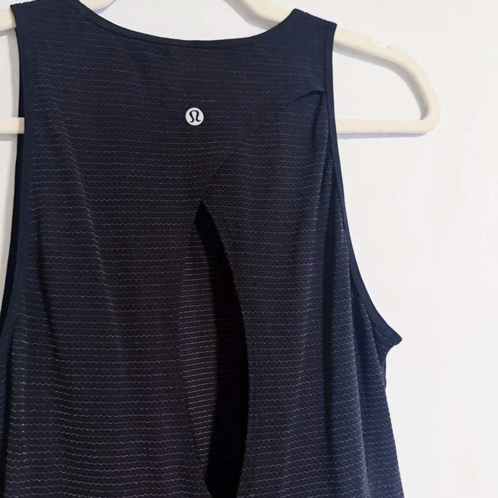Lululemon - Black Mesh Keyhole Back Tank Top